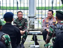 Panglima TNI dan Kapolri Cek Kesiapan Pasukan Pengamanan Pemilu 2024 di Silang Monas