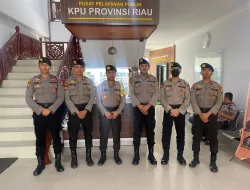 Tahap Penghitungan Suara, Subsatgas Pengamanan Kantor Penyelenggara Pemilu Tingkatkan Pengamanan di Kantor KPU Provinsi Riau