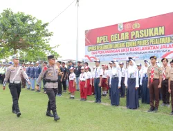 Kapolres Pelalawan Pimpin Apel Gelar Pasukan Operasi Keselamatan Lancang Kuning Tahun 2024