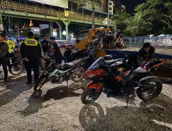 Polresta Pekanbaru Amankan 47 Kendaraan Balap Liar dan Knalpot Brong