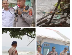Sat Polairud Polres Sukabumi Himbau Warga Yang Terdampak Banjir Rob Agar Waspada