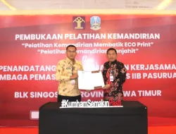 TINGKATKAN KEMANDIRIAN WBP, LAPAS PASURUAN JALIN KERJA SAMA DENGAN BALAI LATIHAN KERJA