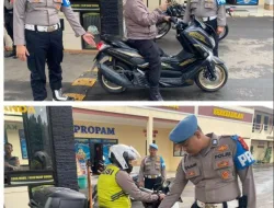 Kasi Propam Bersama Anggota Laksanakan Giat Gaktibplin Kepada Anggota Polres Bogor dan Operasi Pengecekan Knalpot Yang Tidak Sesuai Spesifikasi  Tehnis di Area Internal Mako Polres Bogor