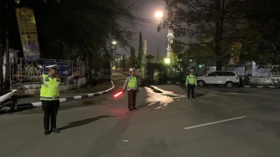 Subsatgas Preventif Ditlantas Polda Riau Urai Kemacetan di Pasar Ramadhan dan Patroli Bali