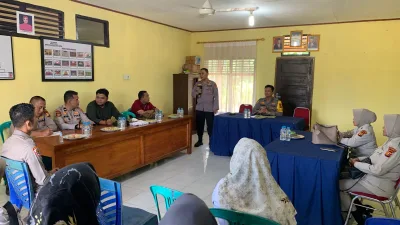 Tindak Lanjuti Pembangunan Zona Integritas, Kabag Ren Polres Kampar Kunjungi Polsek XIII Koto Kampar