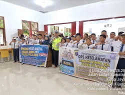 SMP Negeri 2 Bandar Sei Kijang Jadi Sasaran Satlantas Polres Pelalawan Lakukan Sosialisasi Budaya Tertib Berlalu Lintas