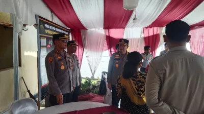 Kapos Pam Simpang Bingung Sambut Kedatangan Irwasda Polda Riau