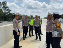 PJU Ditlantas Polda Riau Lakukan Pengecekan Tol PEKBANG Hingga Tol XIII Koto Kampar