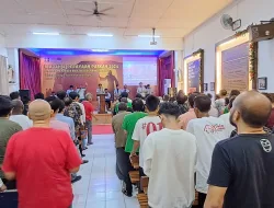 Lapas Pemuda Kelas IIA Tangerang Kanwil Kemenkumham Banten Melaksanakan Ibadah dan Perayaan Paskah Tahun 2024 di Gereja Maranatha