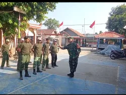 Antisipasi Kejahatan Menjelang Lebaran Babinsa Bangun kedisiplinan Linmas Desa Sumber Urip