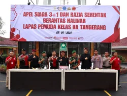 Gandeng BNN, Polri dan TNI, Lapas Pemuda Tangerang Gelar Razia Serentak Blok Hunian Warga Binaan Pemasyarakatan