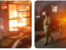 Polsek Cisarua Lakukan Penanganan Bersama Instansi Terkait, Adanya Kebakaran Melanda Kios Jamu di Cisarua Bogor, Kerugian Materi Capai Rp. 20 Juta