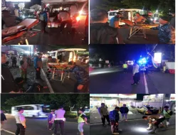 Penanganan Pertama Kapolsek Megamendung Terhadap Laka Lantas di TKP