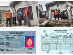 Polsek Ciawi Lakukan Pengecekan Korban Bencana Alam Teras  Rumah  Ambruk