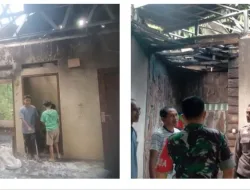 Polsek Megamendung Cek Lokasi TKP  Kebakaran Rumah Warga di Desa Megamendung
