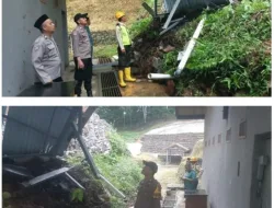 Polsek Nanggung Bersama Instansi Terkait Lakukan Pengecekan Adanya Tanah Longsor Akibat Curah Hujan Tinggi di Sekitar Gudang Handak PT. Antam. TBK. UPBE Pongkor