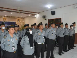 Pasca Lebaran, Rutan Bangil Kanwil Kemenkumham Jatim Ikuti Zoom Apel Pegawai dan Halal Bihalal Idul FItri 1445 H / 2024 M