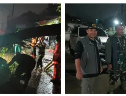 Polsek Cibinong Lakukan Pengecekan Terkait Musibah Bencana Alam Akibat Hujan Deras dan Angin Kencang Disertai Petir Di Wilayah Hukum Polsek Cibinong
