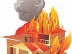 Polsek Citeureup Cek Lokasi TKP Kebakaran yang di Duga Akibat Konsleting Listrik di Desa Puspasari Kecamatan Citeurep, Kabupaten Bogor