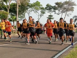Berpacu Lari 3200 Meter Puluhan Prajurit Kodim 0509 Kabupaten Bekasi Ikuti Ujian UKP Periodik 2024