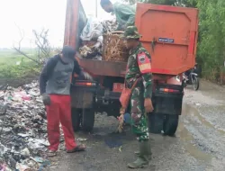 Karya Bakti Koramil 01 Tambun Sasar Tempat Sampah Ilegal