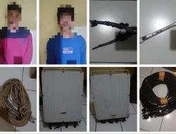 Polsek Cijeruk Amankan Diduga Pelaku Pencurian Material Telekomunikasi