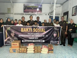 Kejati Riau Gelar Bakti Sosial Dalam Rangka HUT Persaja Ke-73