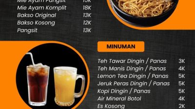 Kuliner Terkini… Mie Ayam dan Bakso Berkah Nayya