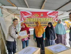Tim Jum’at Curhat Polresta Pekanbaru Sampaikan Pesan Kamtibmas di Wilkum Polsek Tenayan Raya