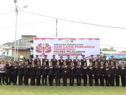 Kapolres Pelalawan Pimpin Upacara Peringatan Hari Lahir Pancasila