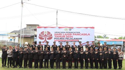 Kapolres Pelalawan Pimpin Upacara Peringatan Hari Lahir Pancasila