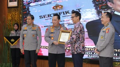Jenderal Polisi Listyo Sigit Prabowo Buka Rakernis Gabungan 4 Satker Polri