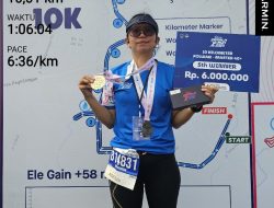 Prestasi, Kasikeu Polres Metro Tangerang Kota Juara 5 Kategori Polwan Kemala Run 2024 di ICE BSD