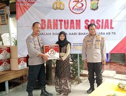 Rangkaian HUT Bhayangkara ke-78, Polsek Ciledug Salurkan Bansos dari Polres