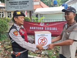 Bagikan Bansos Pada Masyarakat, Wujud Kepedulian Polsek Jatinegara Dalam Rangka  HUT Bhayangkara ke-78