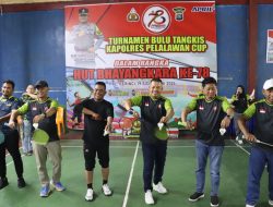 Dalam Rangka HUT Bhayangkara Ke-78 Tahun 2024, Bupati Zukri Buka Secara Resmi Turnamen Bulu Tangkis Kapolres Pelalawan CUP