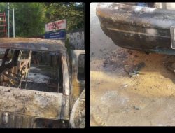 Polsek Nanggung Investigasi Adanya Kebakaran Mobil Carry di SPBU Parakan Muncang, Nanggung