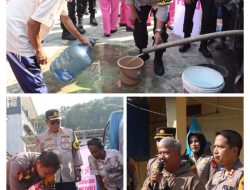 Polres Sukabumi Distribusikan 6000 Liter Air Bersih dalam Rangka HUT Bhayangkara ke-78