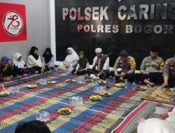Kapolsek Caringin Pimpin Langsung Kegiatan Pengajian dan Santunan Anak Yatim di Mako Polsek Caringin Polres Bogor
