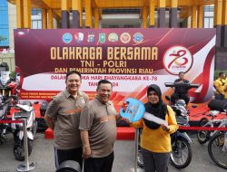 Meriahkan Hari Bhayangkara ke 78, Polda Riau Gelar Olahraga Bersama