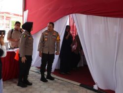 Menyambut HUT Bhayangkara ke-78, Kapolresta Pekanbaru Tinjau Bakti Kesehatan Donor Darah