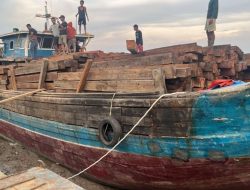 Kapal Bermuatan 70 Ton Kayu Ilegal Ditangkap di Perairan Kepulauan Meranti Riau