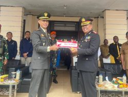 Dandim 1715/Yahukimo Hadiri Upacara dan Syukuran HUT Bhayangkara Polri ke-78 di Mapolres Yahukimo