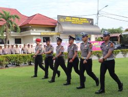 Bersempena HUT Bhayangkara ke-78, 35 Personil Polres Pelalawan Dinaikkan Pangkatnya Setingkat Lebih Tinggi