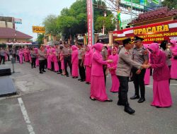 Kombes Pol Jeki Rahmat Mustika SIK Pimpin Upacara Kenaikan Pangkat Personil Jajaran Polresta Pekanbaru