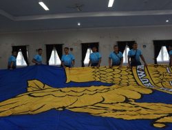 Persiapan HUT RI ke-79 di IKN: Perbaikan Giant Flag SBP di Lanud Sulaiman
