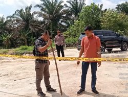 Polsek Tapung Segel Lokasi Diduga Penambangan Bebatuan Ilegal