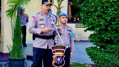 Bangun Kesadaran Berlalu Lintas, Kapolresta Pekanbaru Pimpin Apel Gelar Operasi Patuh LK 2024