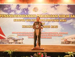 Penandatanganan Perjanjian Kerjasama Kejati Riau dengan Kanwil BPN 