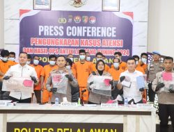 Polres Pelalawan Gelar Konferensi Pers Pengungkapan Kasus Atensi dan Hasil Ops Antik LK 2024